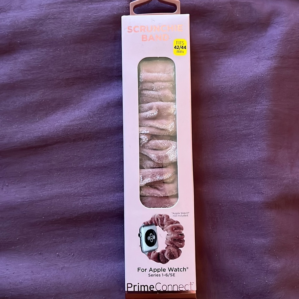 Pink scrunchie Apple Watch band (42/44 mm)